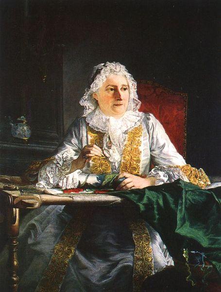 Aved, Jacques-Andre-Joseph Portrait of Mme Crozat France oil painting art
